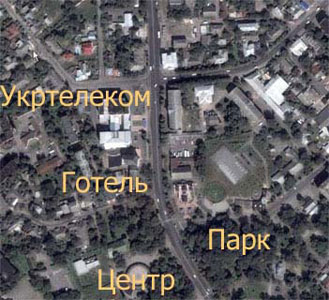 Фото нашого готелю із сателіта